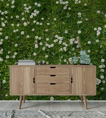 Picture of Mark med græs og blomster