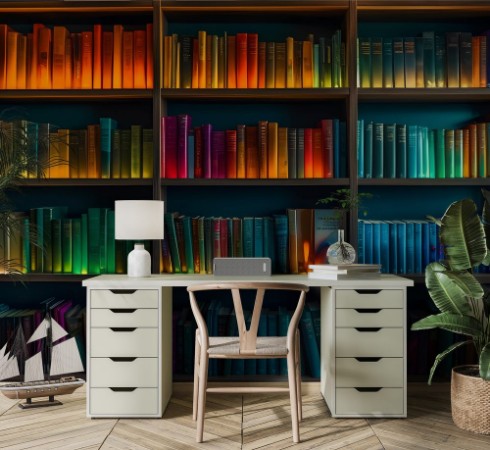 Afbeeldingen van Bright rainbow books