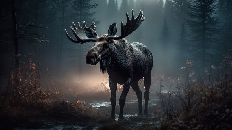 Misty forest II photowallpaper Scandiwall