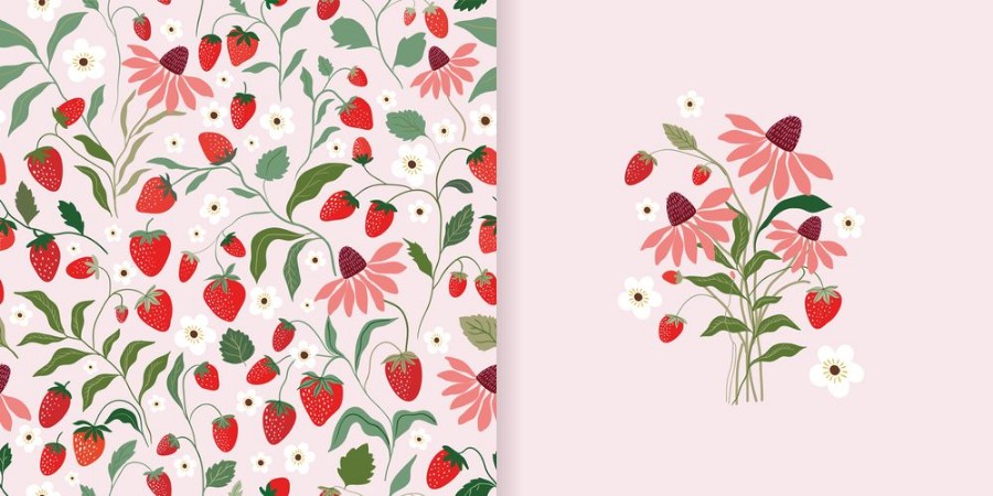 Picture of Leafs and strawberries