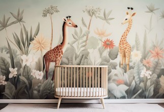 Picture of Two baby giraffes