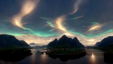 Снимка на northern lights sky