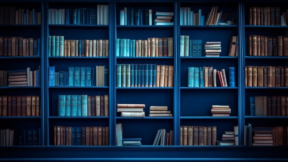 Picture of Blue bookshelf