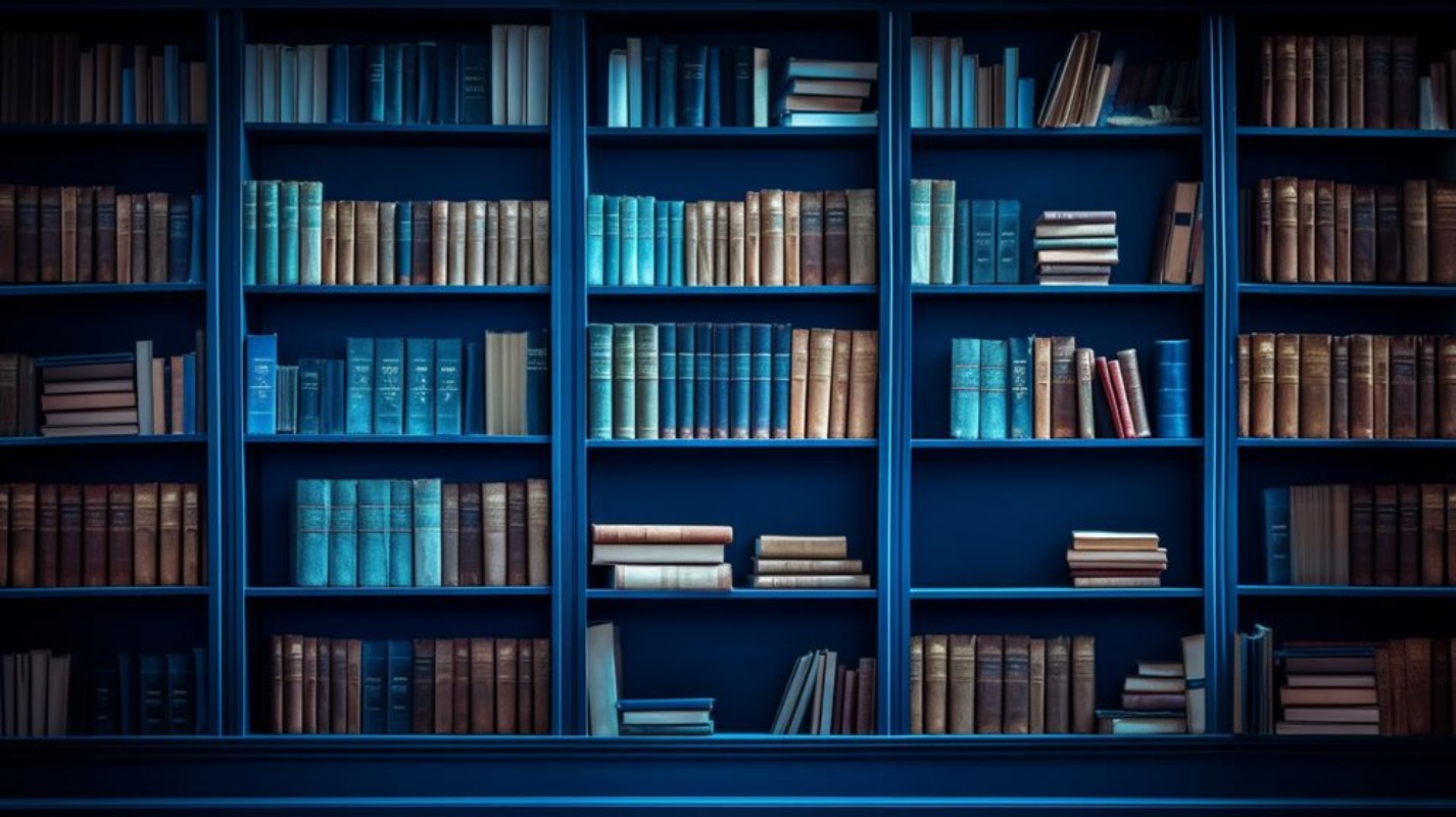 Picture of Blue bookshelf
