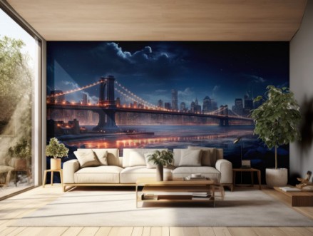 Picture of Winter night city Christmas