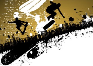 Obrázek Skateboard abstract