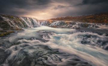 Pilt Sunset at Bruarfoss
