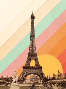 Obrázek Eiffel Tower Rainbow