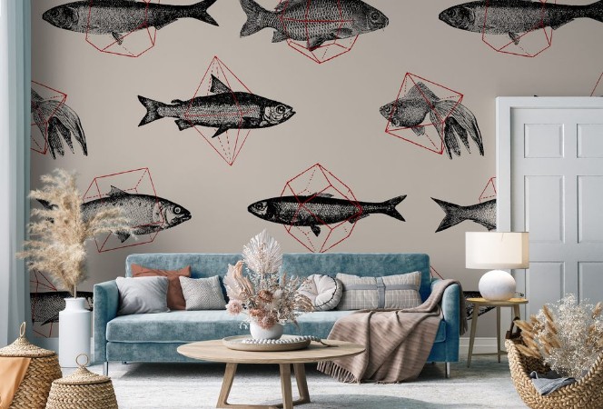 Afbeeldingen van Fish In Geometrics