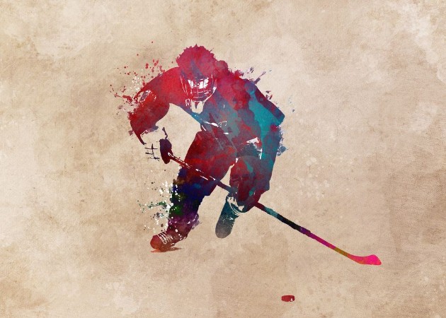 Hockey Art II photowallpaper Scandiwall