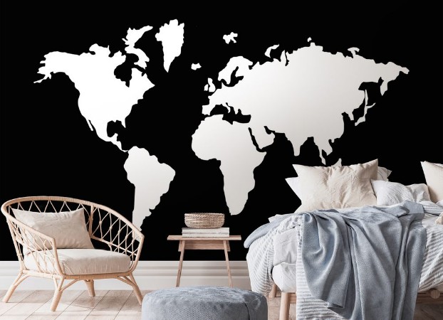 Picture of World map   it is the white color icon 