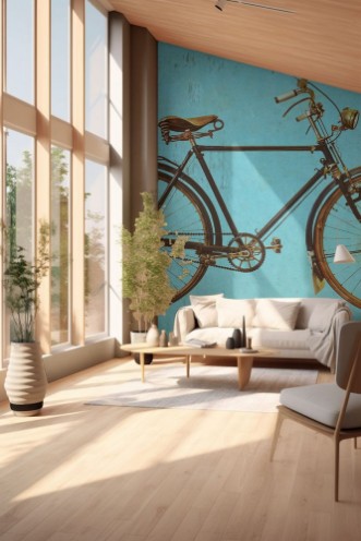 Picture of Retro styled image of a vintage bicycle