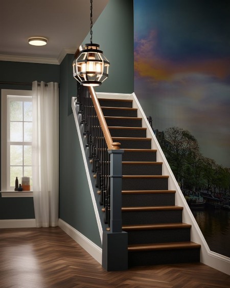 Picture of The most famous canals and embankments of Amsterdam city during sunset General view of the cityscape and traditional Netherlands architecture