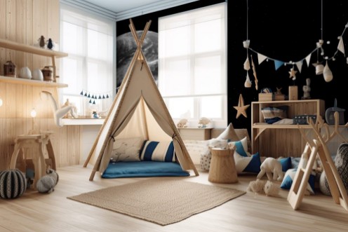 Bild på Space scene with planet and star sky