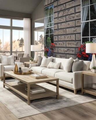 Afbeeldingen van Old stone house with colorful window flowers Edinburgh