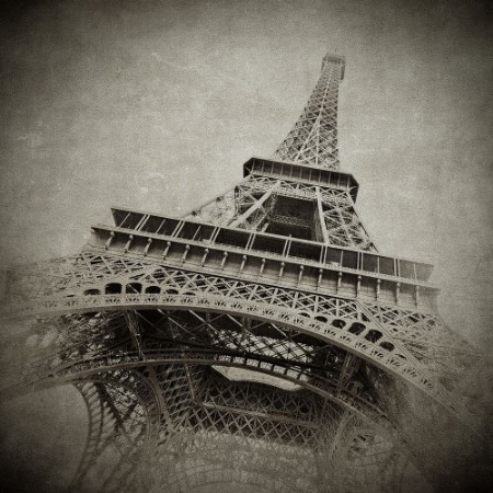 Picture of Vintage image of Eiffel tower Paris France