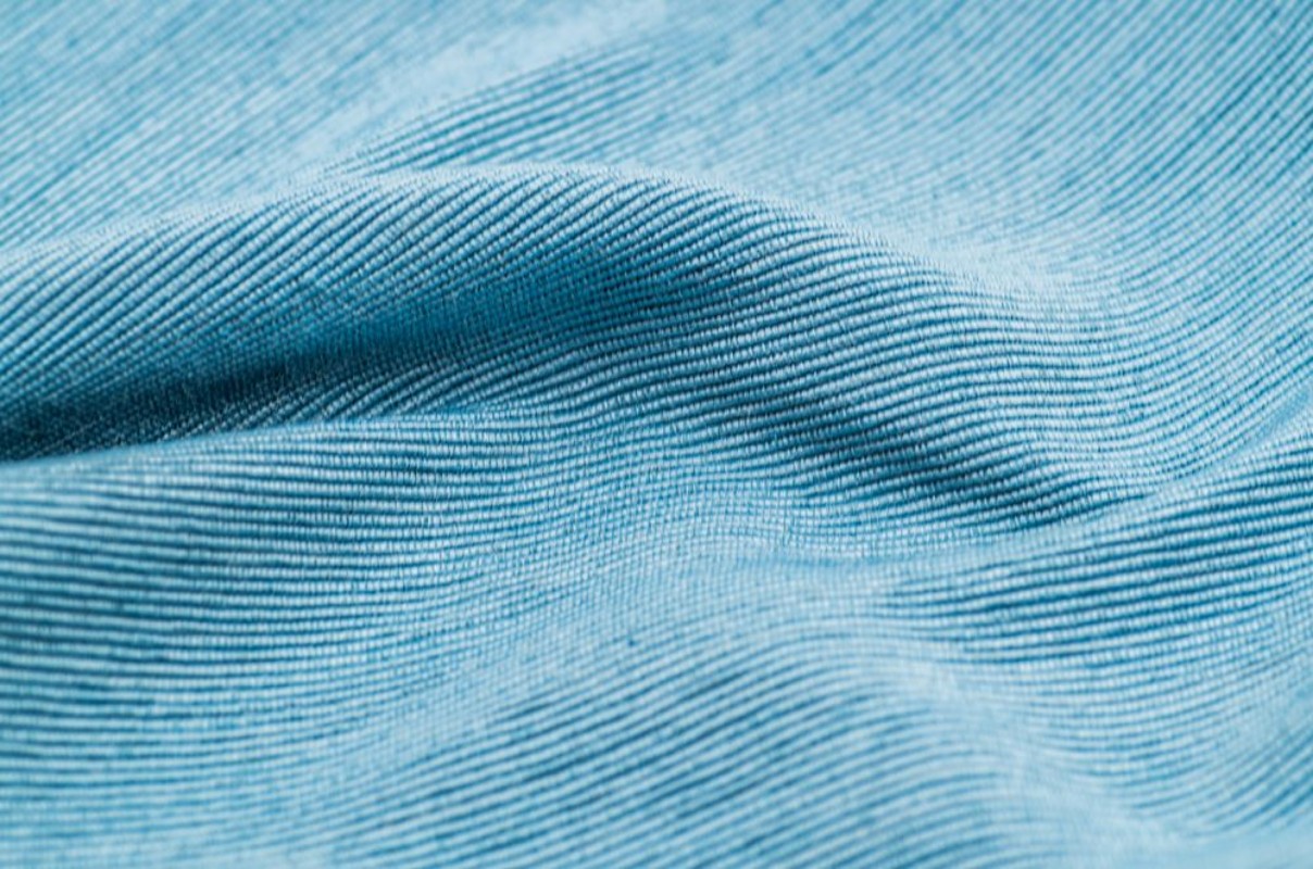Image de Blue linen texture fabric wavy