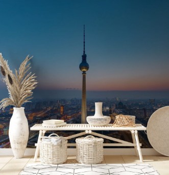 Picture of The Television Tower in Berlin after sunset