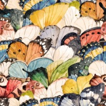 Bild von Watercolor butterfly vector pattern
