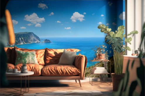 Afbeeldingen van Petani Beach summer panorama Kefalonia Greece