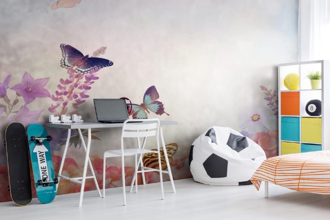 Picture of Flowers and Butterflies