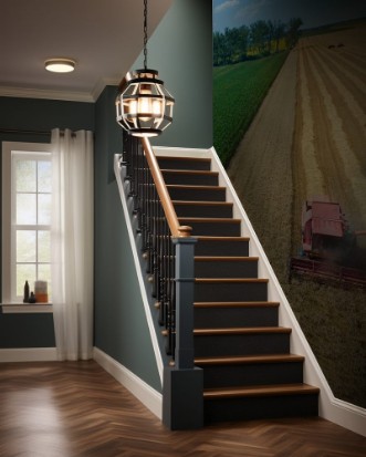 Picture of Combine harvester in wheat field