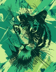 Image de Grunge wild tiger