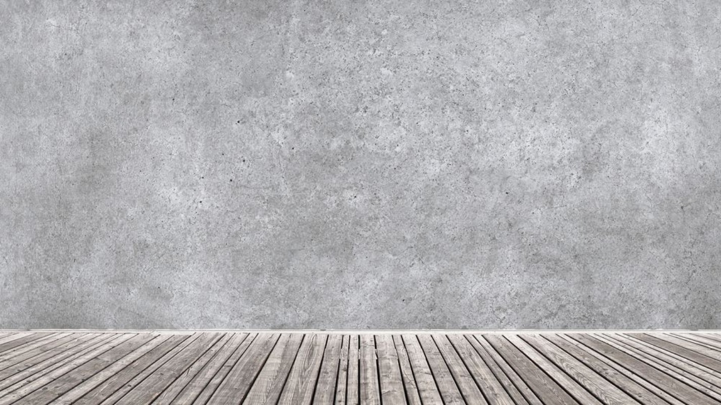 Picture of Raum mit Holzboden und Sichtbetonwand 