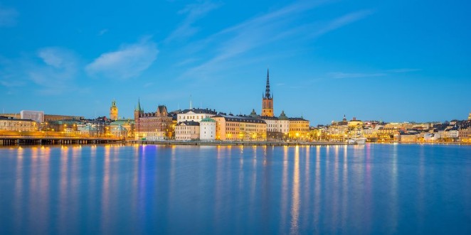 Picture of Night view of Stockholm city skyline in Sweden