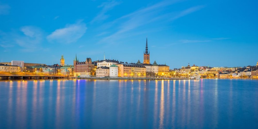 Picture of Night view of Stockholm city skyline in Sweden