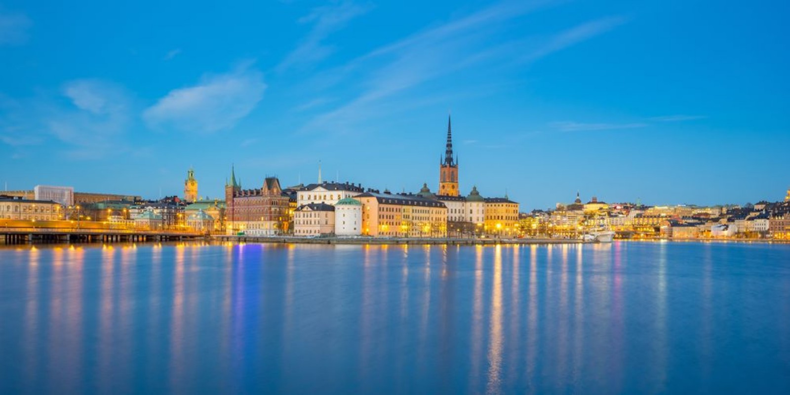 Picture of Night view of Stockholm city skyline in Sweden