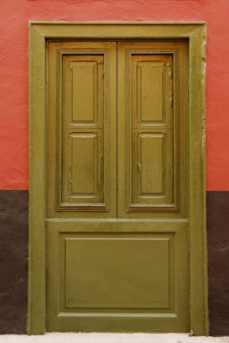 Picture of Traditional oil green exterior door frame