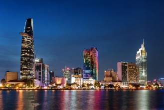 Afbeeldingen van Ho Chi Minh City skyline at night Amazing cityscape