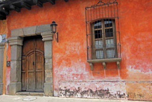 Picture of Colorful houses in Antigua Guatemala Central America The historic city Antigua is UNESCO World Heritage