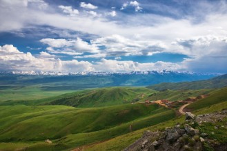 Picture of Mountain landscape Kyrgyzstan Suusamyr Valley