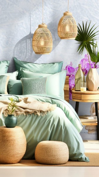 Picture of Buddha pyramid of pebbles and orchid flower as zen background