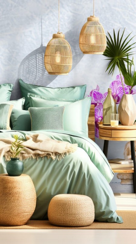 Picture of Buddha pyramid of pebbles and orchid flower as zen background