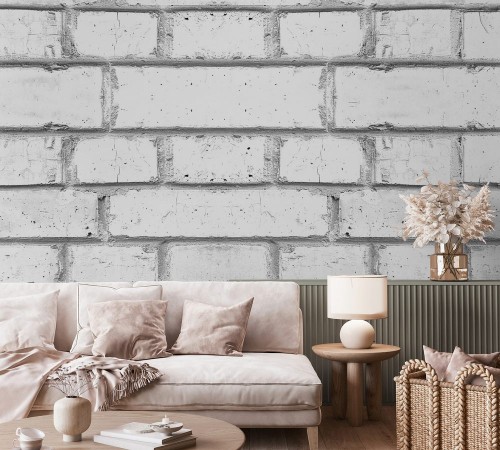 Image de Cover  texture old white cracked brickwork