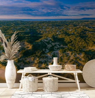 Picture of Aerial panorama of beautiful coastline at sunset Mornington Peninsula Melbourne Australia