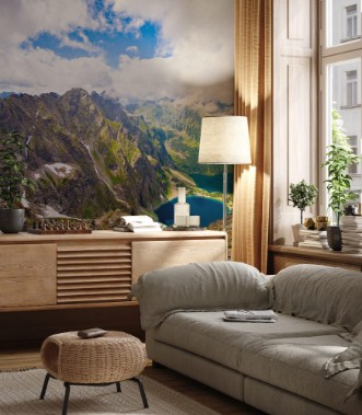 Afbeeldingen van Marine Eye and Black Pond Rysy mountain Tatras Poland Europe Mountain landscape Two lakes in mountains road to the Rysy