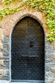 Picture of An old door element of Italian architecture