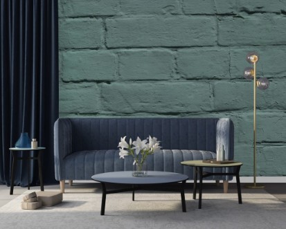 Imagen de Brick wall covered with green lime