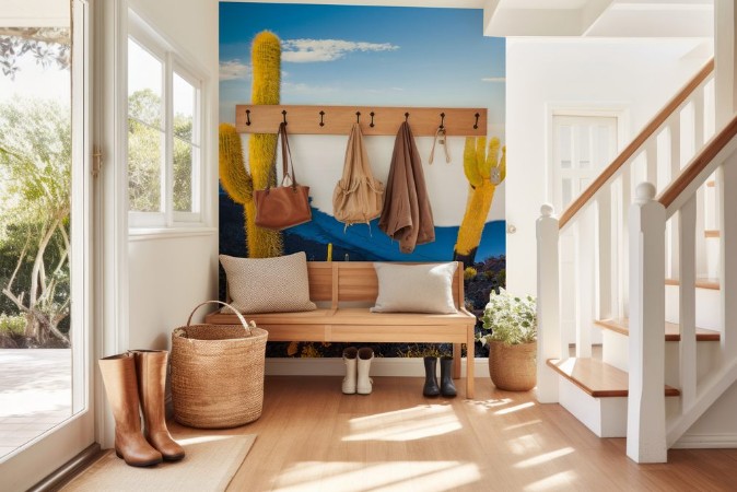 Picture of Huge cactuses Salar De Uyuni islands mountains scenic landscape