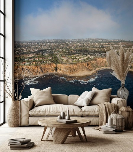 Afbeeldingen van Pacific coast aerial view of Rancho Palos Verdes in Los Angeles County California 