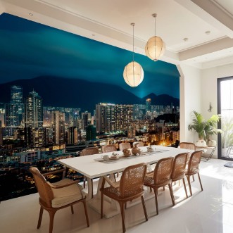 Afbeeldingen van Hong Kong city view at night