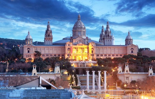 Obrázok z Palau Nacional situated in Montjuic at night Barcelona
