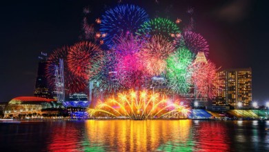 Picture of Firework display in Singapore