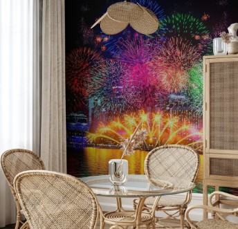 Afbeeldingen van Firework display in Singapore