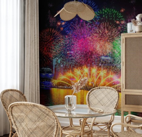 Afbeeldingen van Firework display in Singapore