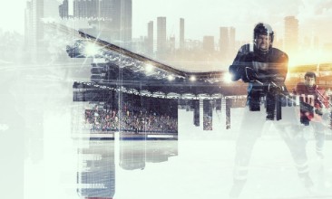 Afbeeldingen van Hockey players on ice Mixed media